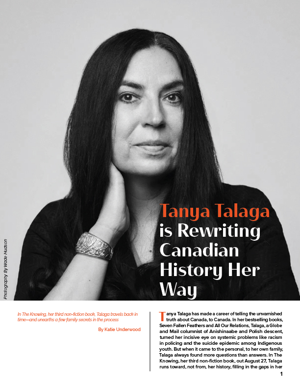 Tanya Talaga Project - Single Page