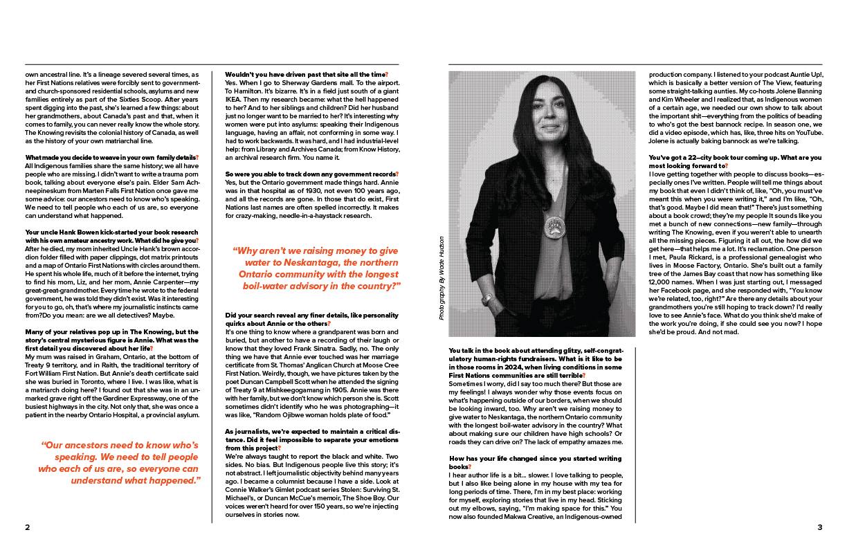 Tanya Talaga Project - Spread